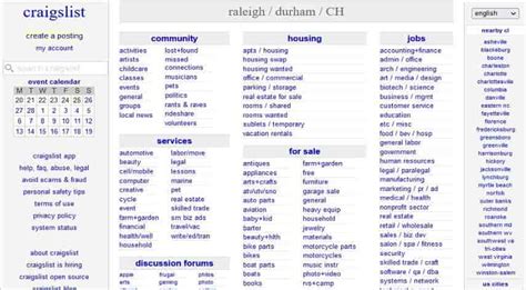 <b>craigslist</b> provides local classifieds and forums for jobs, housing, for sale, services, local community, and events. . Craigslist of raleigh